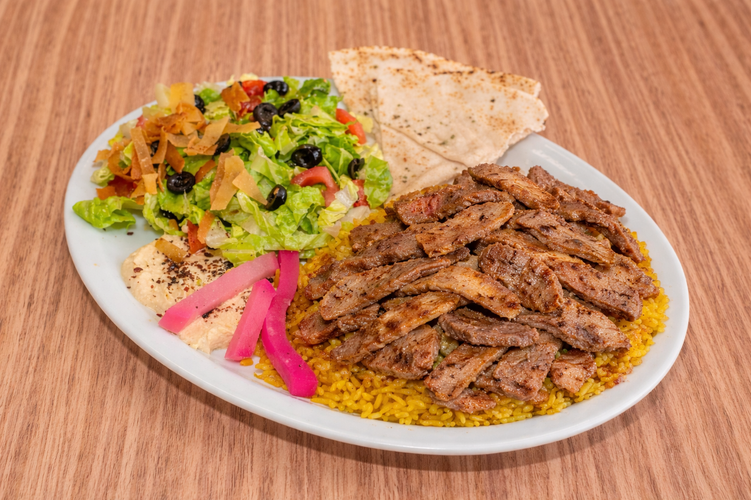 Delicious Half & Half Shawarma Platter at Pita Nutso Shawarma in Winnipeg, MB